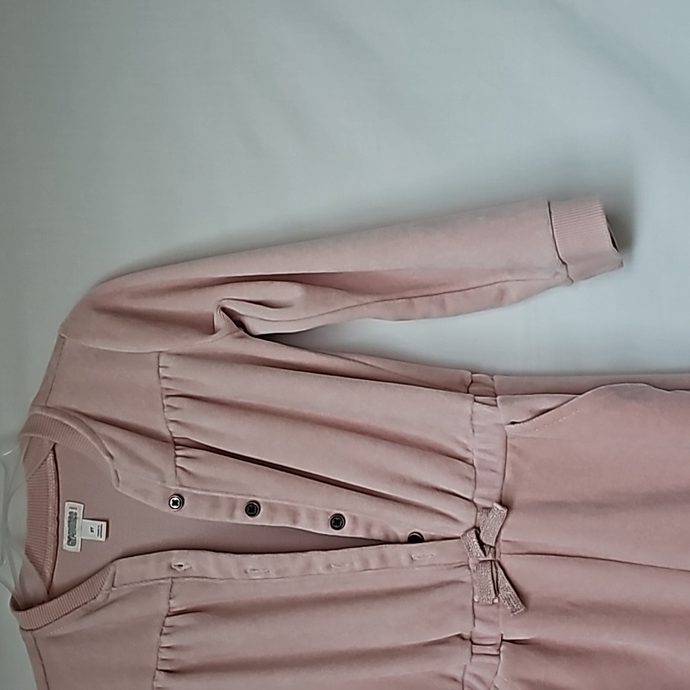 GYMBOREE | Pale Pink Velvet Long-Sleeve Jumpsuit with Pockets - Picture 5 of 12
